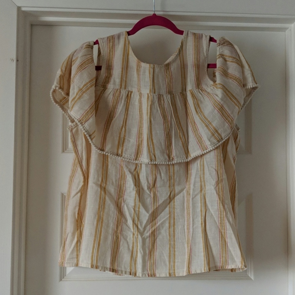 Off the shoulder gauze blouse